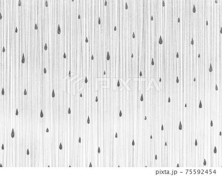 モノクロのしずくと降り注ぐ雨の背景のイラスト素材