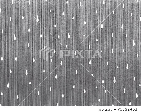 水滴と夜の雨 モノクロの雨模様みたいな背景のイラスト素材