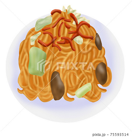 焼きそば(主線なし) 75593514