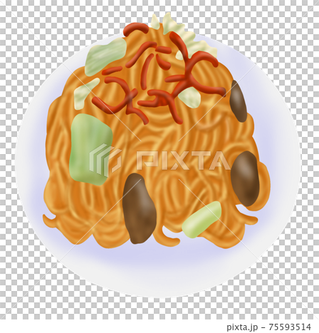 焼きそば(主線なし) 75593514