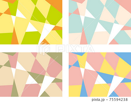 パステルカラー 幾何学背景 セットのイラスト素材 [75594238] - PIXTA