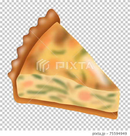 ほうれん草のキッシュ 主線なし のイラスト素材