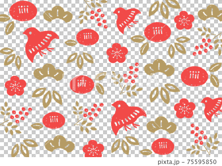 Retro Japanese pattern background 75595850