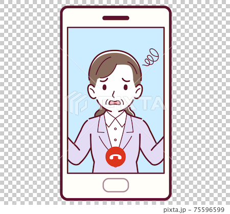 リモート通話する人 75596599