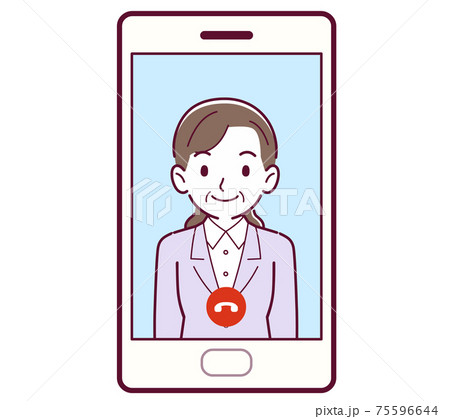 リモート通話する人 リモート通話する人 75596644