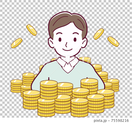 A person buried in gold A person buried in gold 75598216