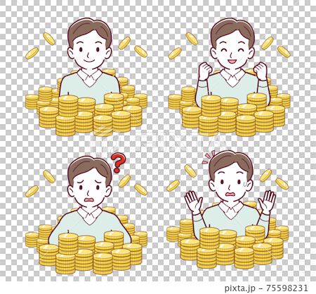 ゴールドに埋もれた人 75598231