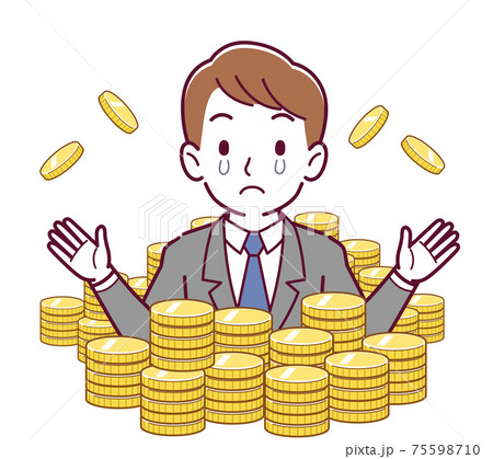 仮想通貨の投資家のイラスト素材