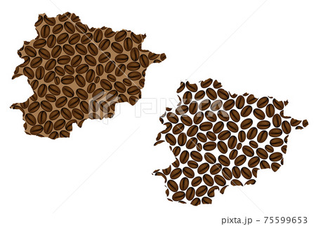 Andorra -  map of coffee bean 75599653