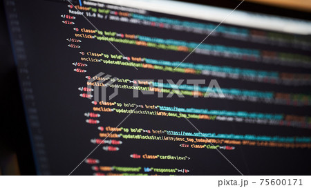Programming code abstract background of software developer. 75600171