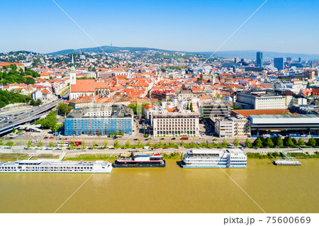 Bratislava aerial panoramic view 75600669
