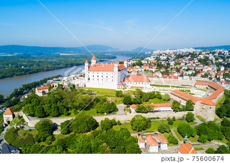 Bratislava aerial panoramic view 75600674