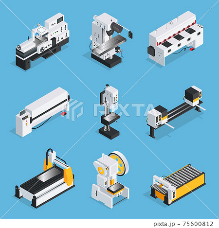 Metalworking Machines Isometric Set 75600812