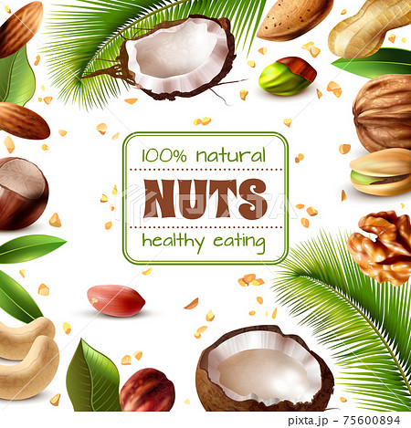 Realistic Nuts Frame 75600894