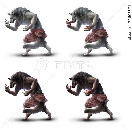 人狼　毛色2種　血のり有り無し 75603371