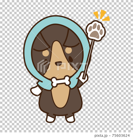 Corgi, a dog wearing a disaster prevention hood and introducing one point Corgi, a dog wearing a disaster prevention hood and introducing one point 75603624