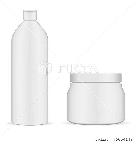 Cosmetic jar, shampoo bottle, cream jar mockup, 3d Cosmetic jar, shampoo bottle, cream jar mockup, 3d 75604145