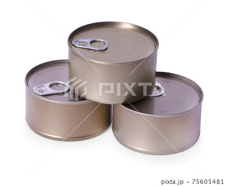 canned food isolated on a white background 75605481