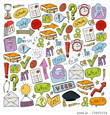 Doodle Vector Pattern Illustration Of Learning のイラスト素材 Doodle Vector Pattern Illustration Of Learning のイラスト素材