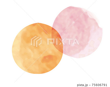 water color_水彩 オレンジ ピンク 桃色 春 素材 背景 テクスチャ water color_水彩 オレンジ ピンク 桃色 春 素材 背景 テクスチャ 75606791