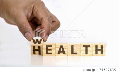 Turn the message on the wood block from health to prosperity, healthcare concept and a sustainable financial future. Turn the message on the wood block from health to prosperity, healthcare concept and a sustainable financial future. 75607635