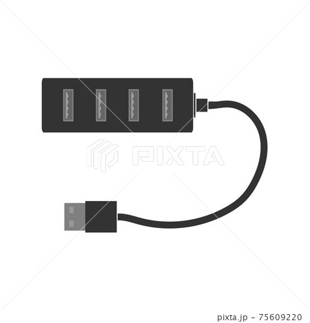 rectangular USB hub with USB and...のイラスト素材 [75609220] - PIXTA