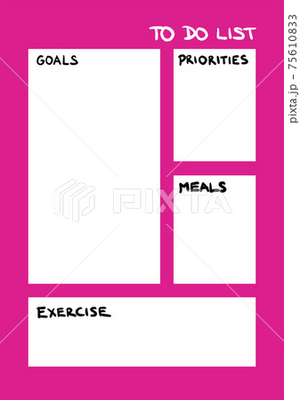 Weekly To Do List Goals, Priorities, Exercise 75610833