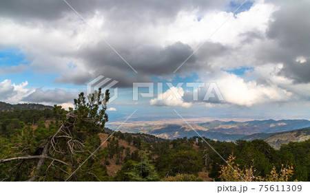 Mount Olympus, highest peak of the island of Cyprus. Troodos mountains 75611309