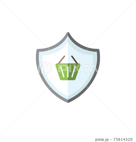 Secure Purchase Security Shield And Shopping のイラスト素材