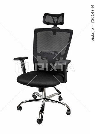 Mesh ergonomic office chair isolated on white background. 75614344