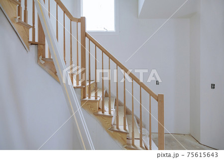 Construction finish details new home before installing interior drywall tape 75615643
