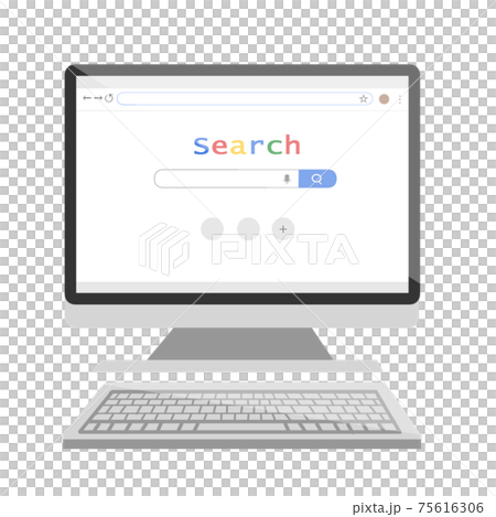 Desktop PC search screen - Stock Illustration [75616306] - PIXTA