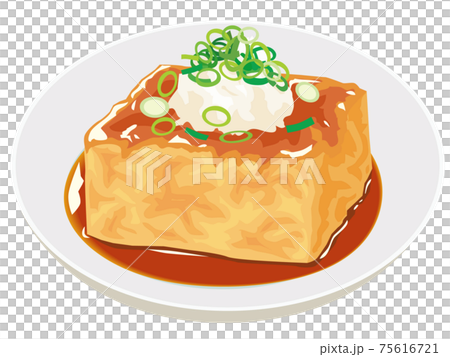 揚げ出し豆腐のイラスト素材