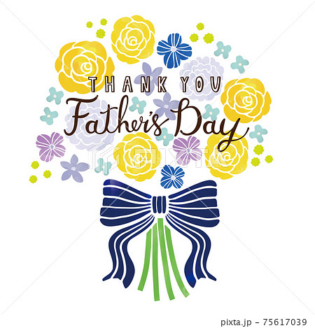 父の日　黄色のバラ　花束 75617039