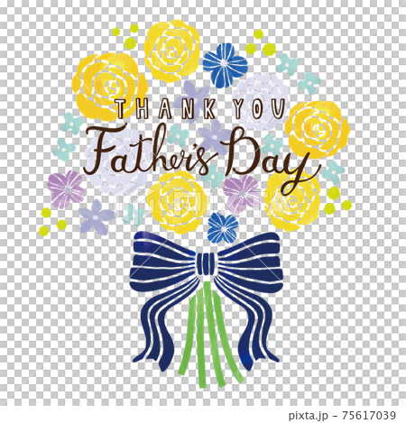 父の日　黄色のバラ　花束 75617039