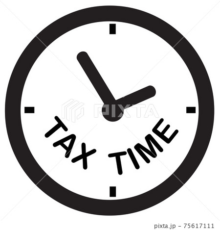 tax time icon on white background. state taxes logo. flat style. tax payment sign. government taxes symbol. tax time icon on white background. state taxes logo. flat style. tax payment sign. government taxes symbol. 75617111