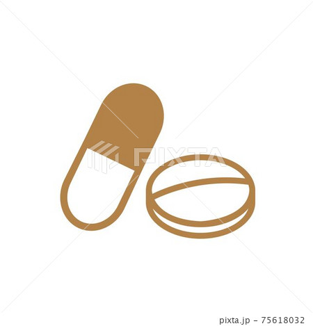 カプセル カプセル剤 薬のイラスト素材