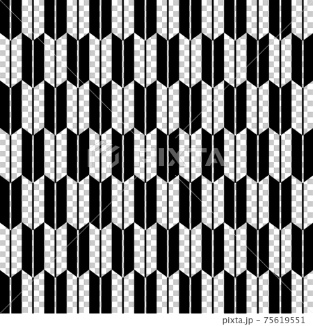 矢絣模様の背景　モノトーン 75619551