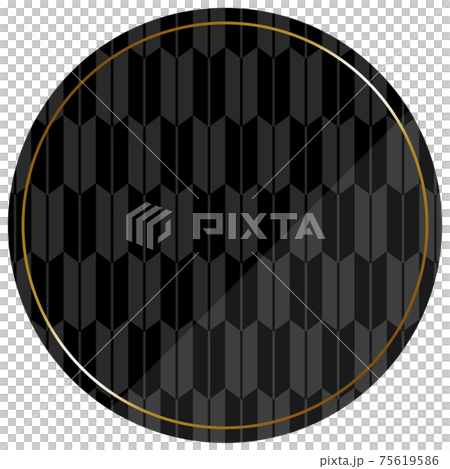 Circular frame black & gold with arrow pattern on the entire surface Circular frame black & gold with arrow pattern on the entire surface 75619586