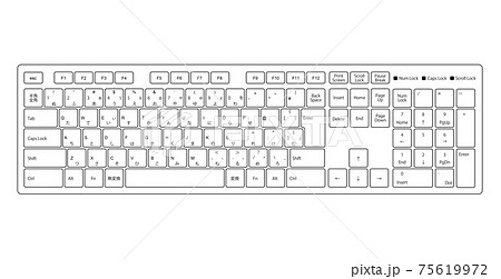 キーボード 日本ver のイラスト素材