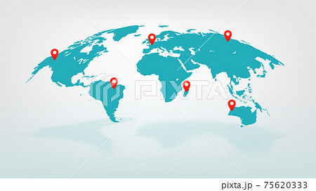 Vector world map with pointers Vector world map with pointers 75620333