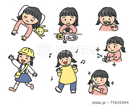 幼児の1日(女の子) 幼児の1日(女の子) 75620364