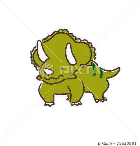 恐竜 トリケラトプスのイラスト素材