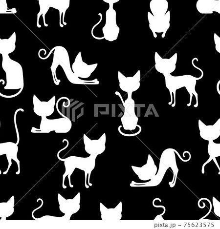 White Cats Seamless Pattern White Cats Seamless Pattern 75623575