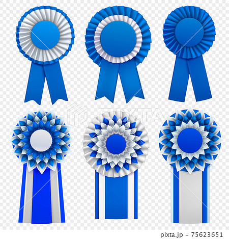 Badges Rosettes Realistic Set 75623651