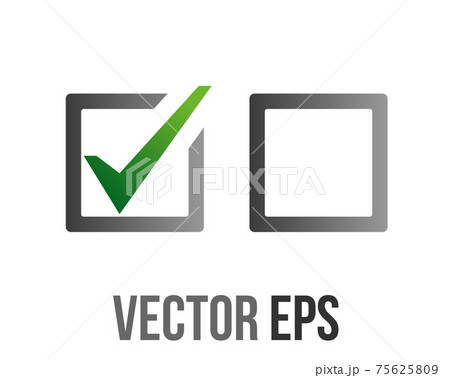 vector gradient gray rounded square check mark button icon 75625809