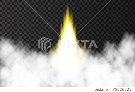 Flame and smoke from space rocket launch. 75626225