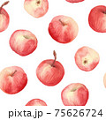 Seamless watercolor apples pattern. Repeating hand drawn background. 75626724