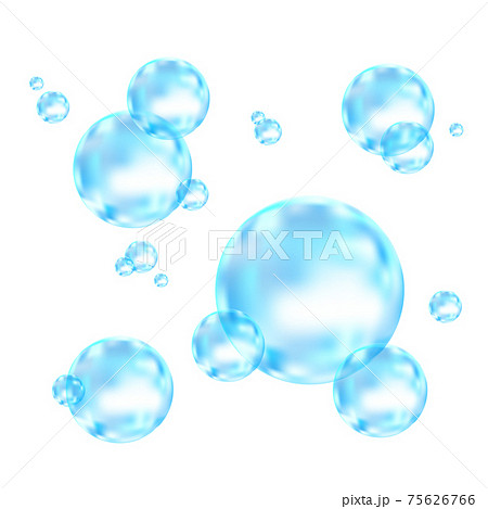 Colorful soap  bubbles with rainbow reflection. 75626766