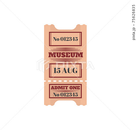 Entry ticket to museum isolated admit one card 75626835